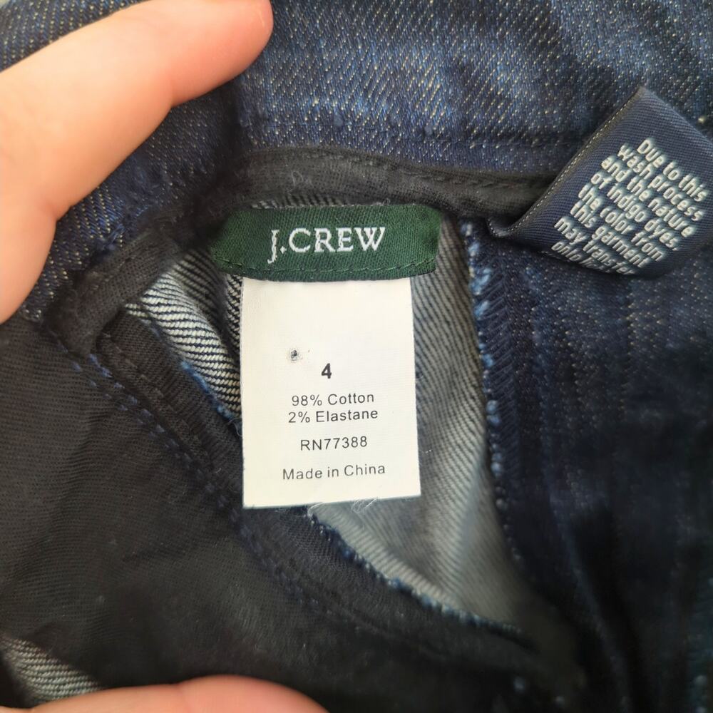 J Crew Skirt Womens 4 Denim Pencil Dark Wash Classic Preppy Casual Minimalist - Picture 3 of 8